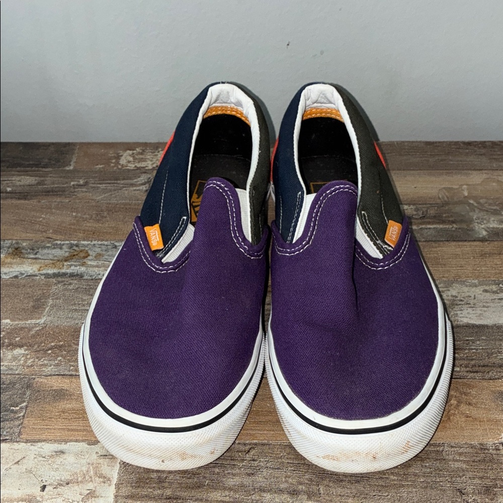 Vans Slip-On Sneakers in Purple, Black and Navy